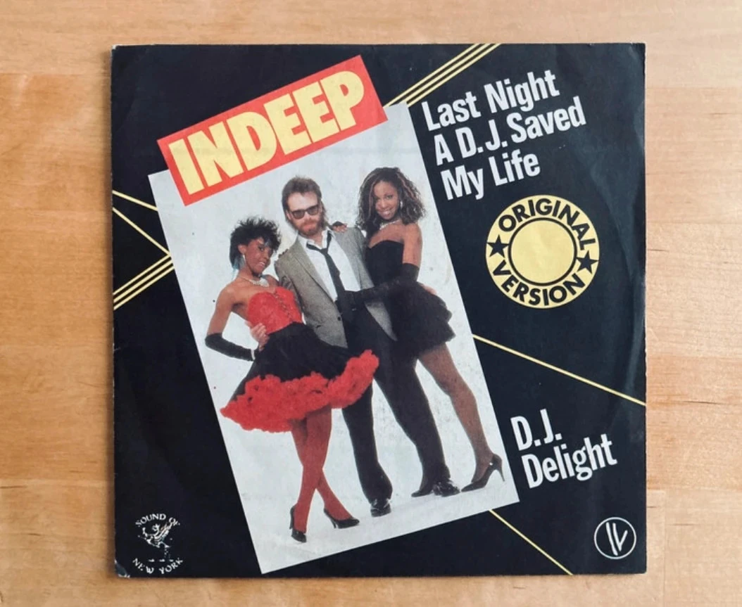 Disque vinyle 45T Indeep Last night a DJ saved my life.